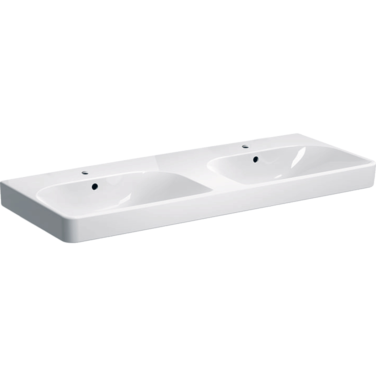 Smyle Square 1200mm 2 tap hole double washbasin