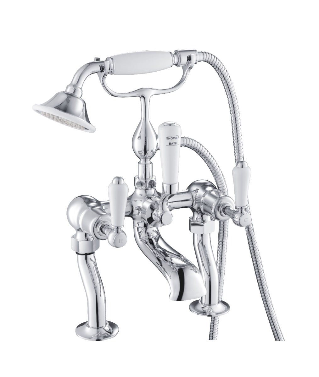 Deck Mounted Bath Shower Mixer with Kit 