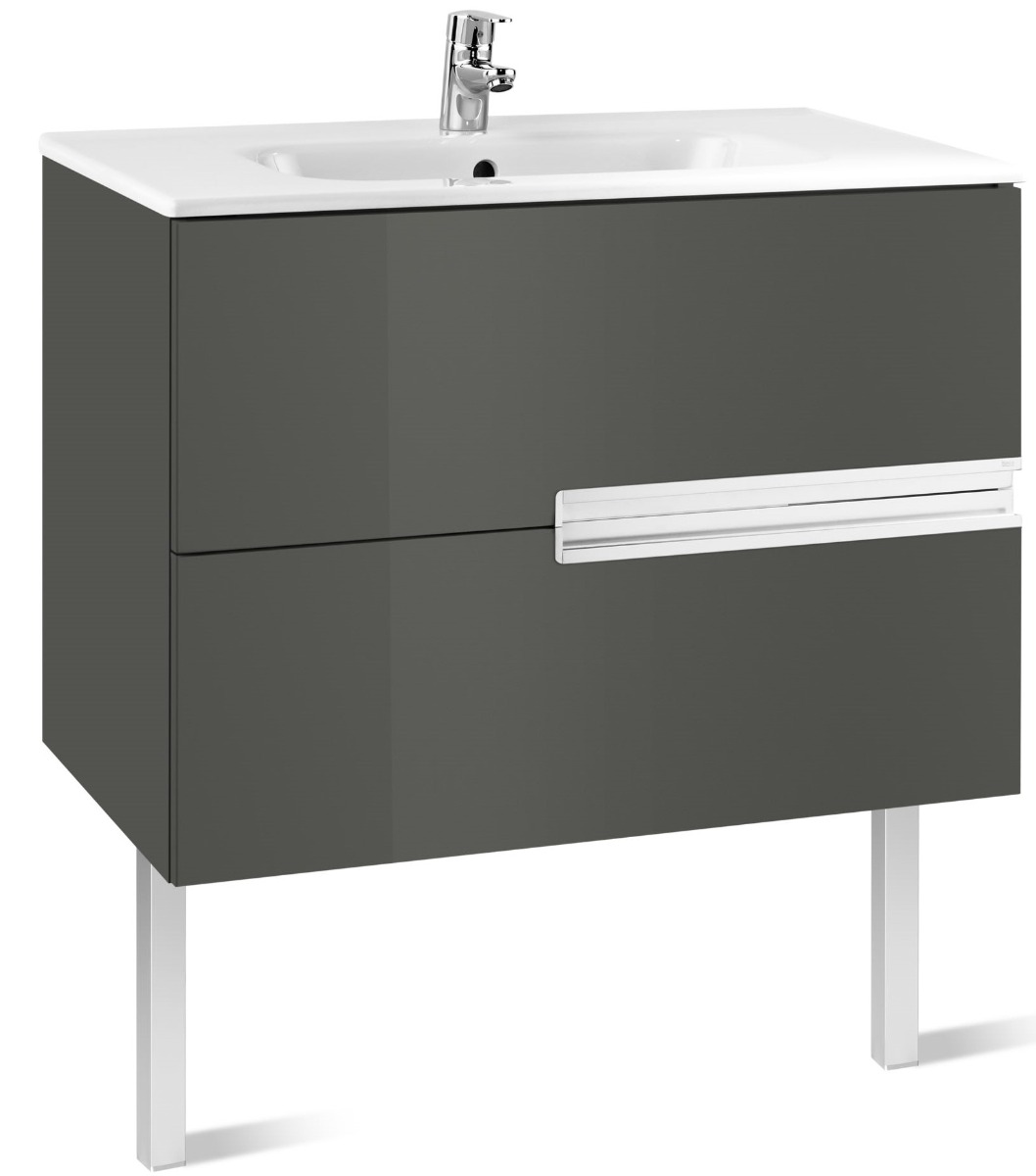 Unik (base unit and SQUARE basin) GLOSS ANTHRACITE GREY