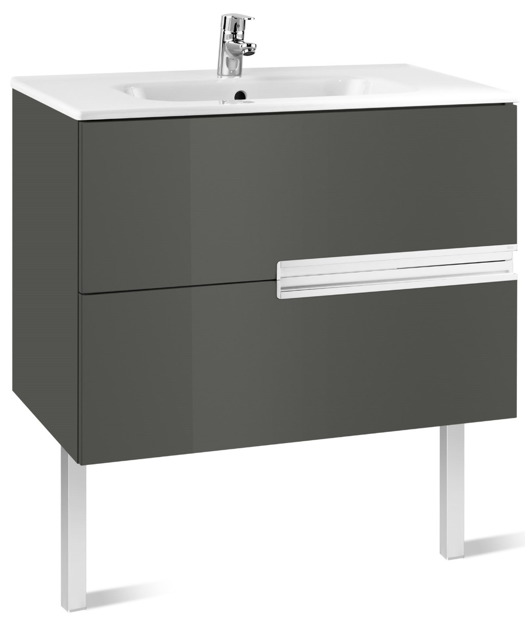 Victoria N Unik (base unit and SQUARE basin) GLOSS ANTHRACITE GREY