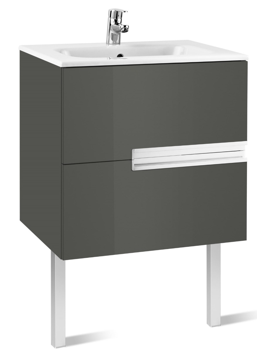Victoria-N Unik (base unit and basin) Gloss Anthracite Grey