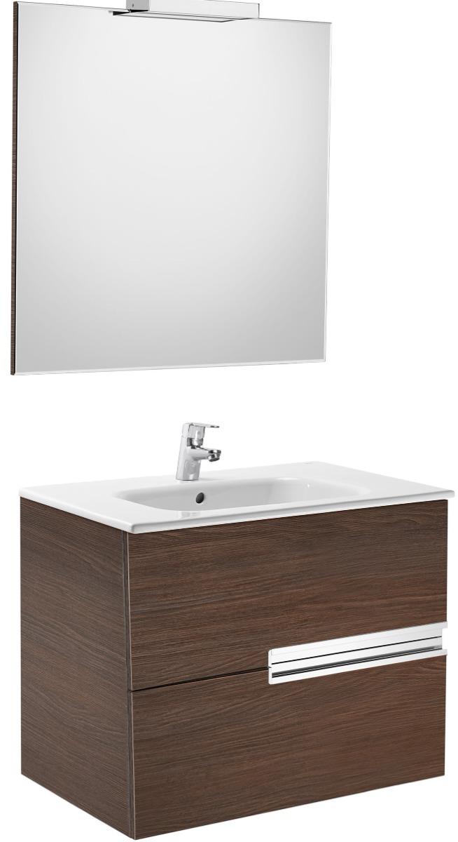 Victoria N Pack (base unit, basin, mirror and LED spotlight) ANTHRACITE GREY
