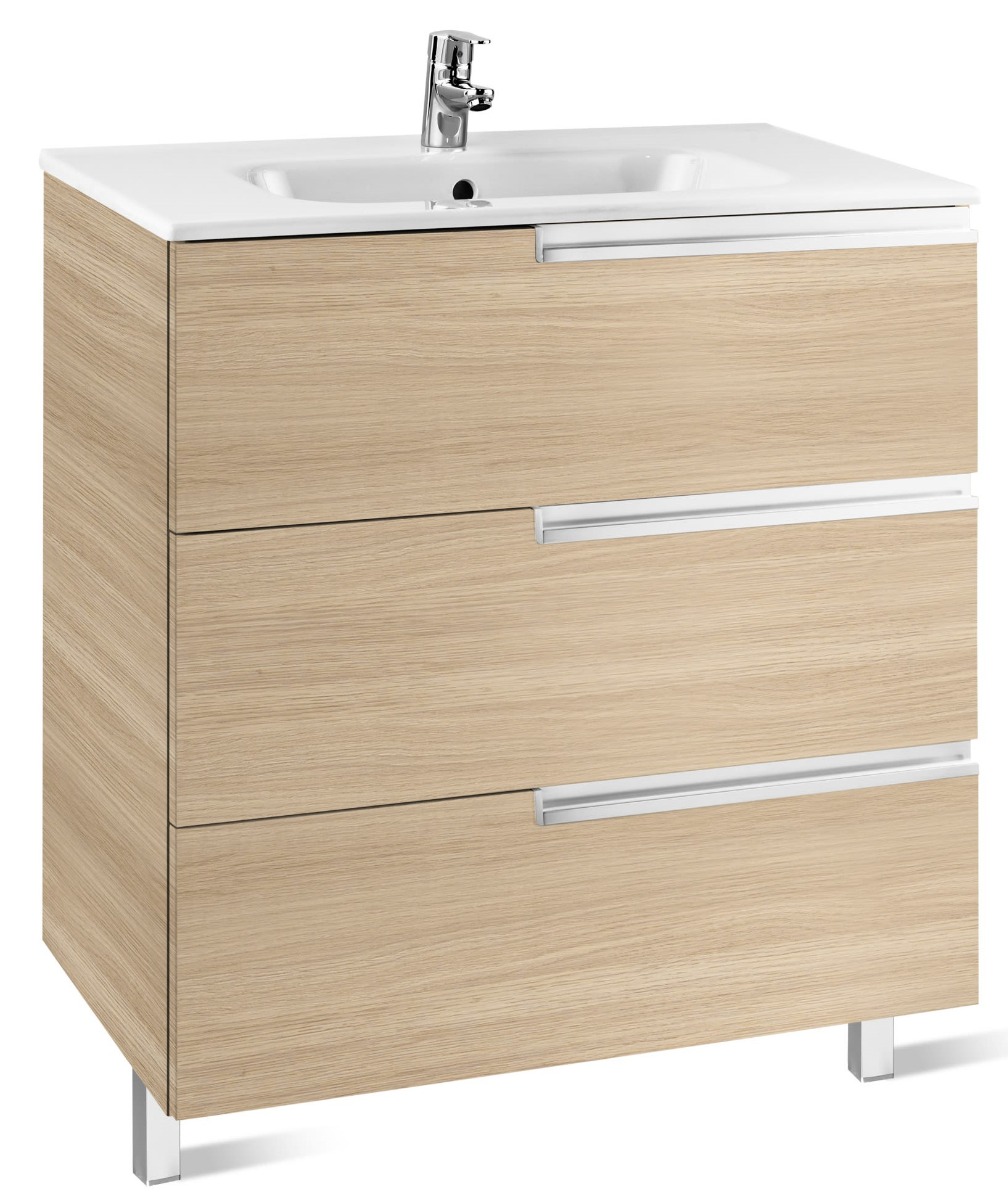 Roca Victoria-N Unik (base unit and basin) Textured Oak 700 x 460 x 740 mm