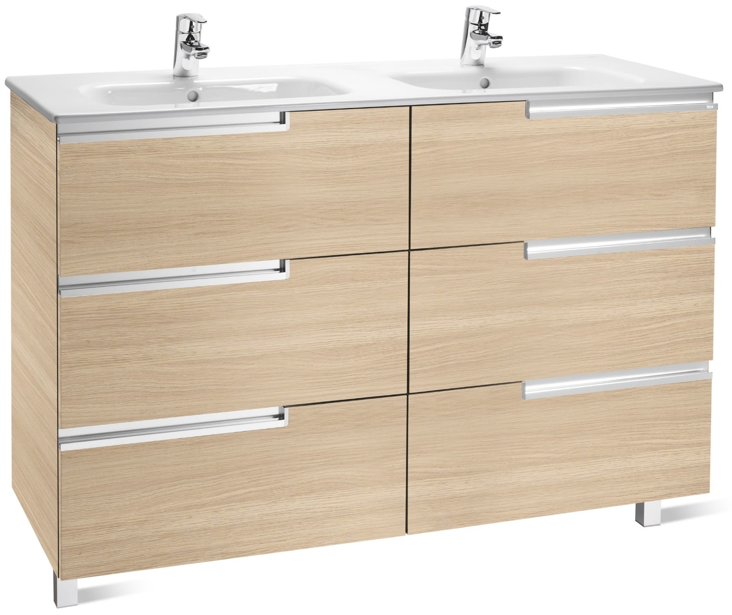 Unik (base unit and double bowl basin) TEXTURED OAK