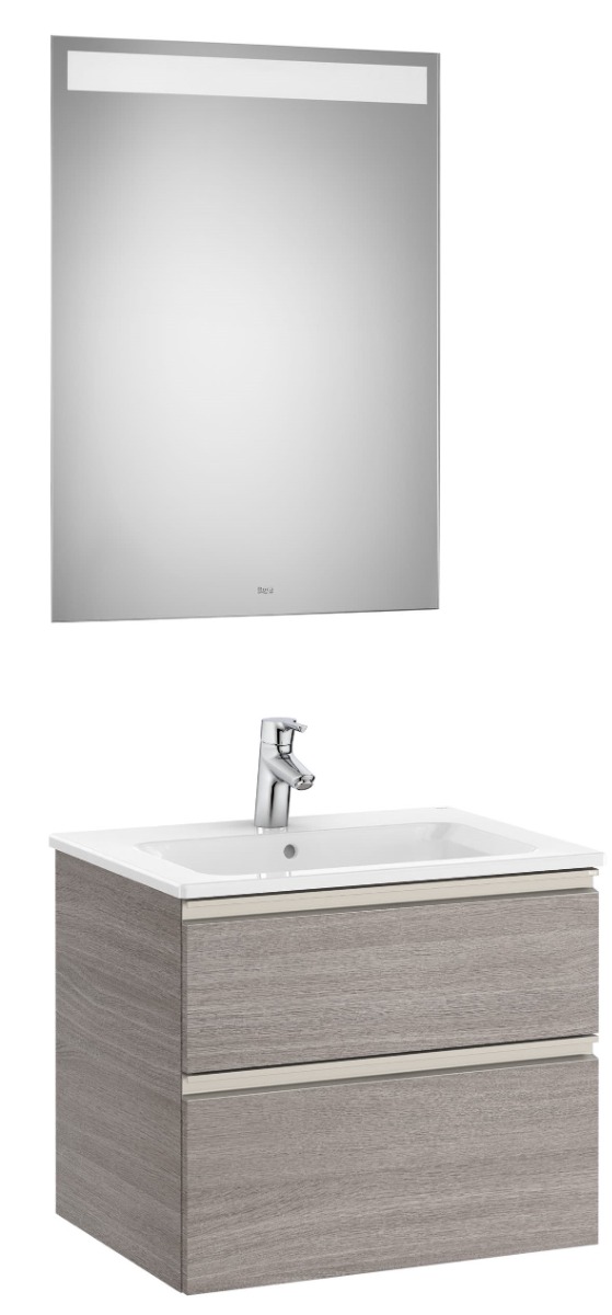 Pack (base unit with two drawers, basin and LED mirror)