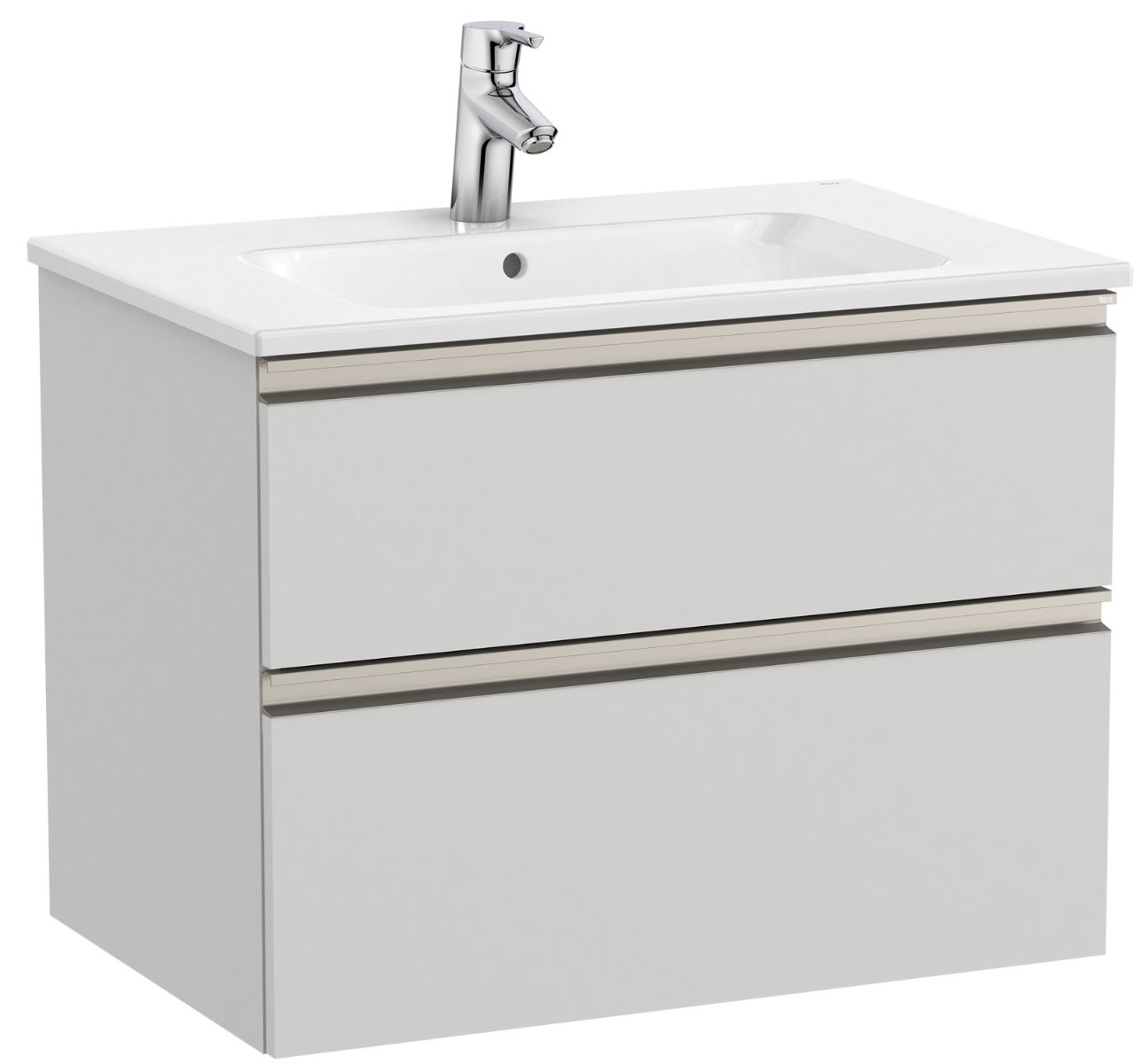 Unik (base unit with two drawers and basin)-ARCTIC GREY