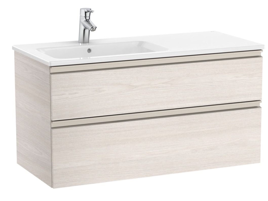 The Gap Unik (base unit with two drawers and left hand basin) Nordic Ash 