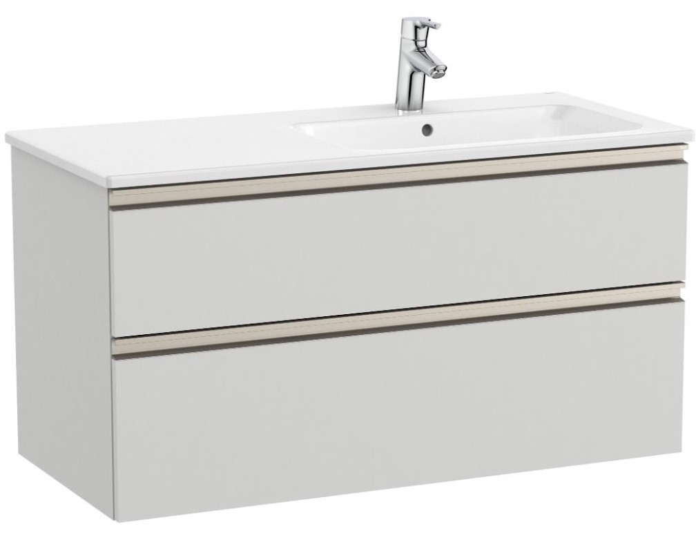 The Gap Unik (base unit with two drawers and right hand basin) Arctic Grey