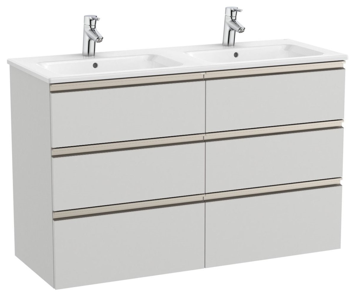 The Gap Unik (furniture with with six drawers and double basin) Arctic Grey