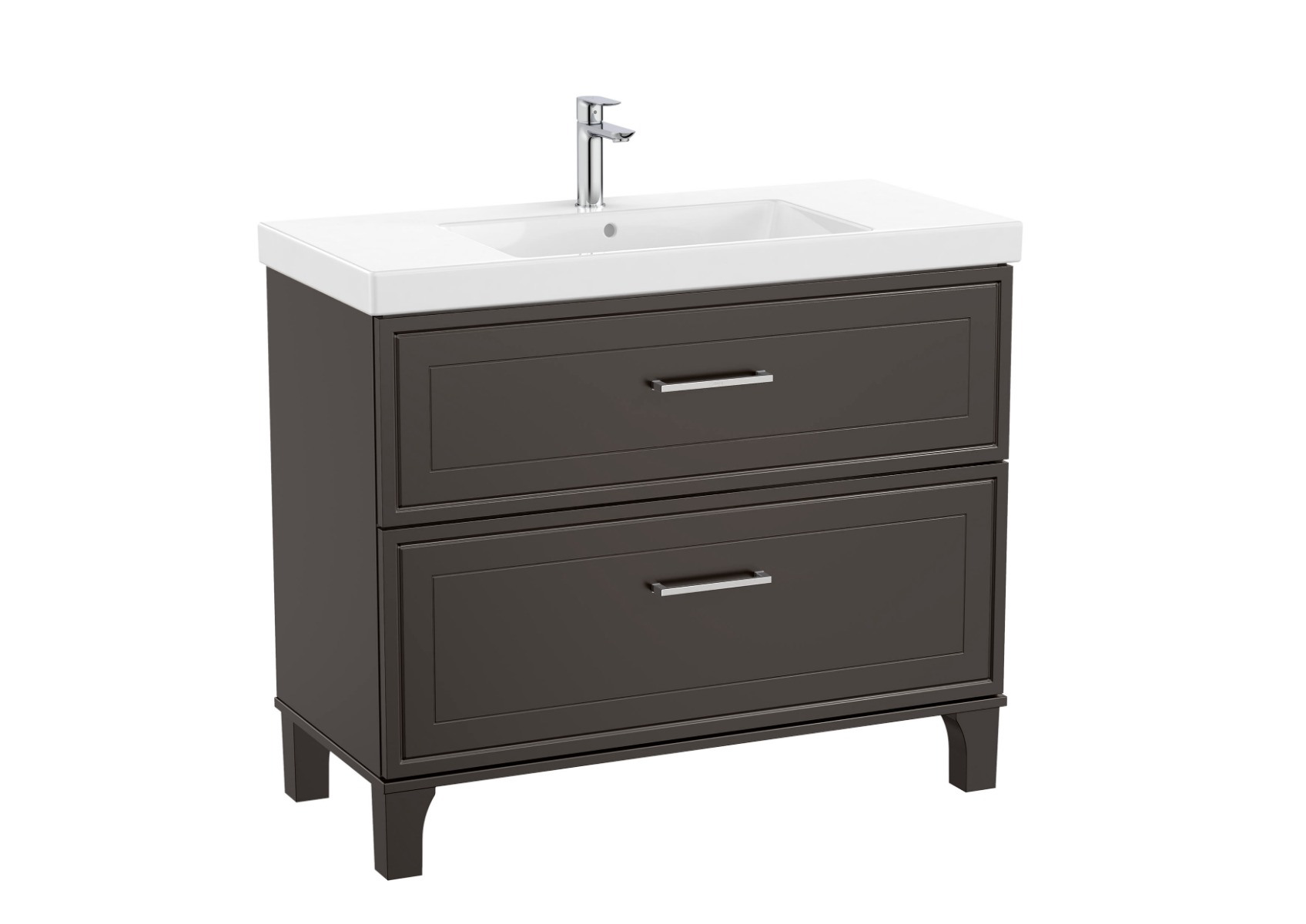 Romea Unik 1000mm (vanity unit with two drawers and basin) - Anthracite Satin