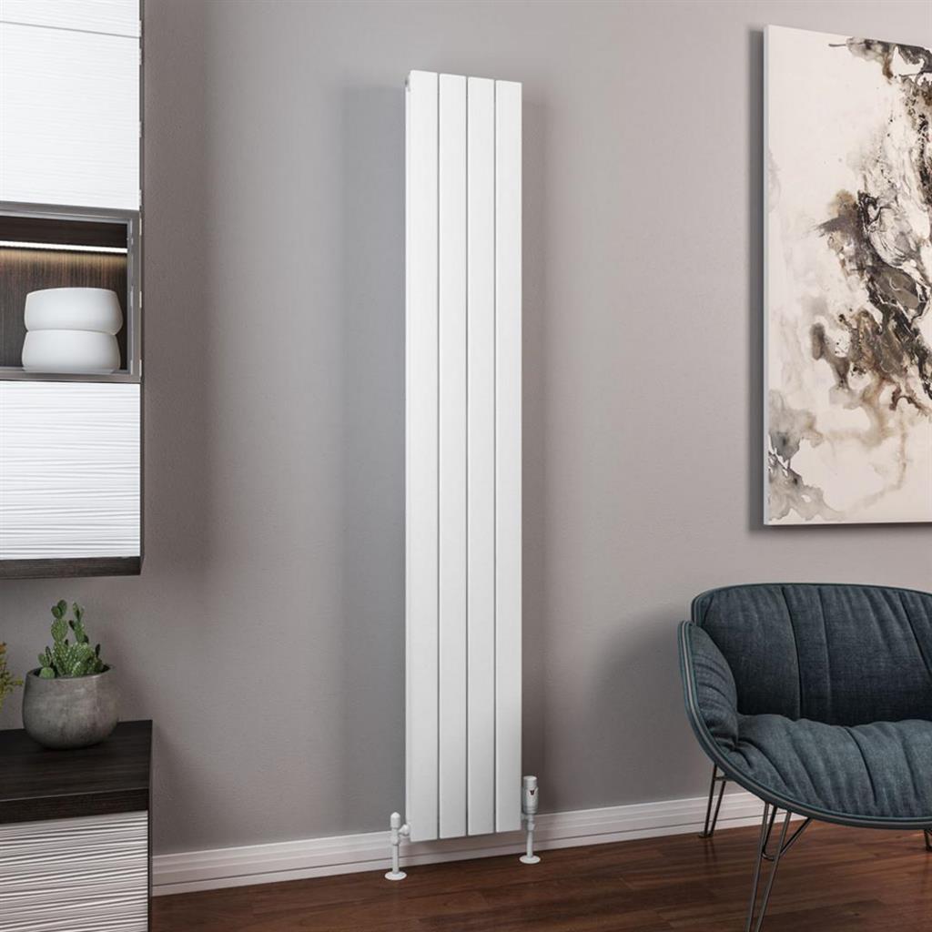 Hadleigh 1800 x 275 Aluminium Radiator Matt White