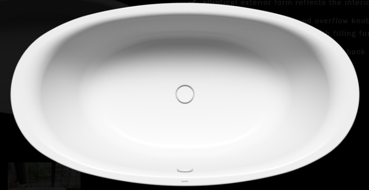 ELLIPSO DUO OVAL FREESTANDING ALPINE WHITE 1900x1000x465