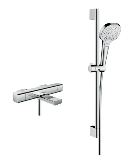 Ecostat E Combi Set 650mm With Croma Select E110 Hand Shower and bath thermostat