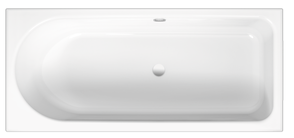 BetteOcean bathtub 8858-004 noble white, 1500x700mm, foot end on the right, overflow at the back