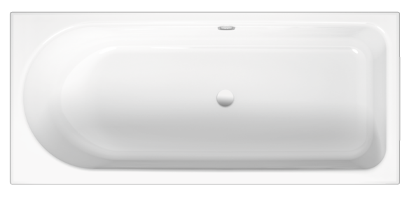 BetteOcean bathtub 8858-016 moss green, 1500x700mm, foot end on the right, overflow at the back