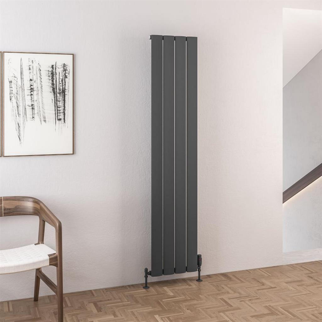 Malmesbury 1800 x 375 Aluminium Radiator Matt Anthracite