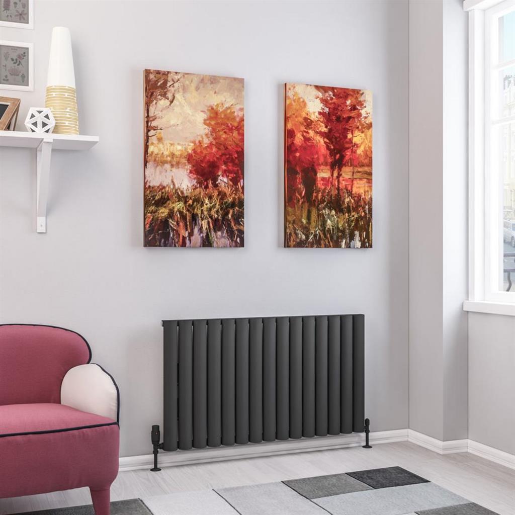 Kelmscott 600 x 1045 Aluminium Radiator Matt Anthracite