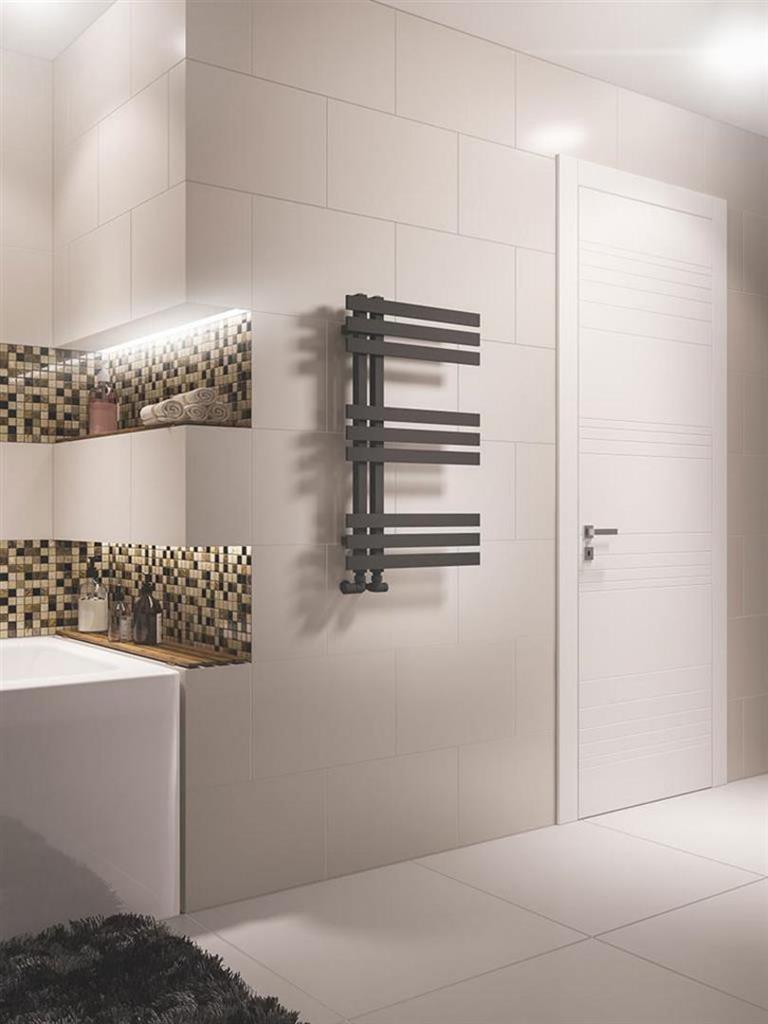 Hurley 800 x 500 Towel Rail Matt Anthracite