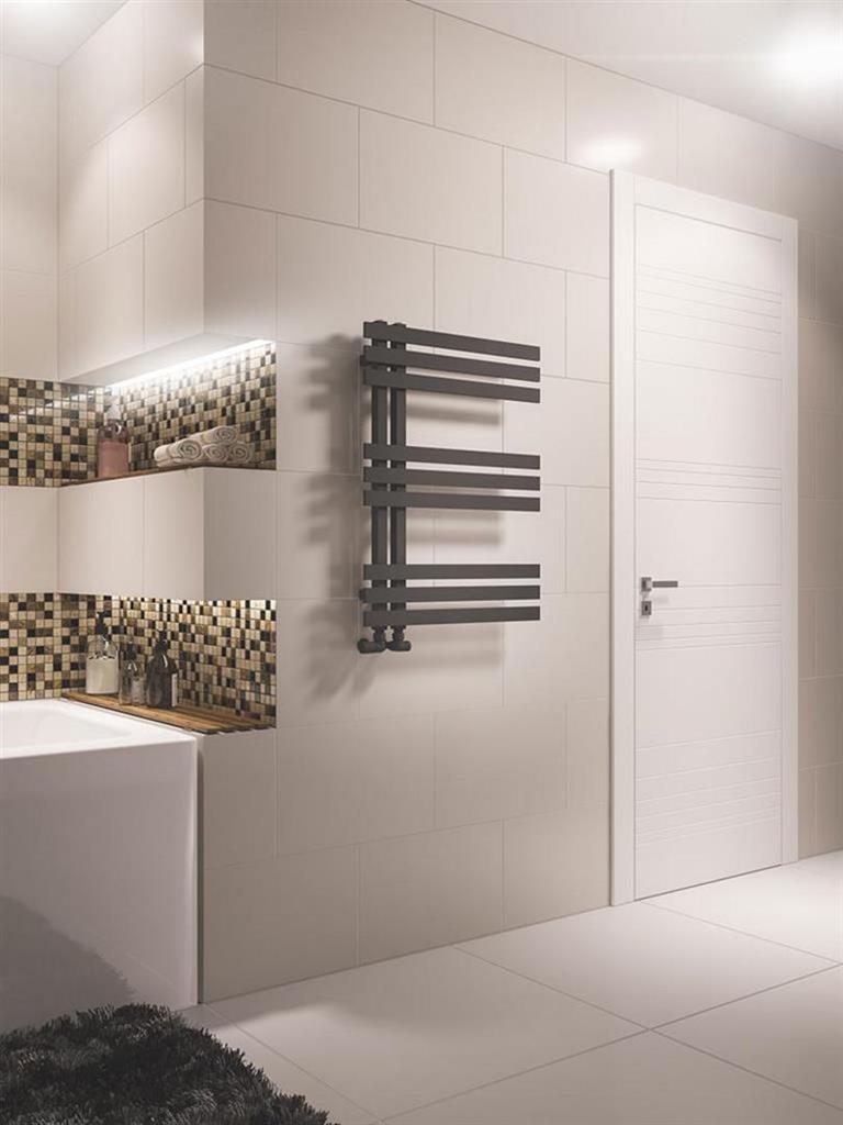 Hurley 800 x 600 Towel Rail Matt Anthracite