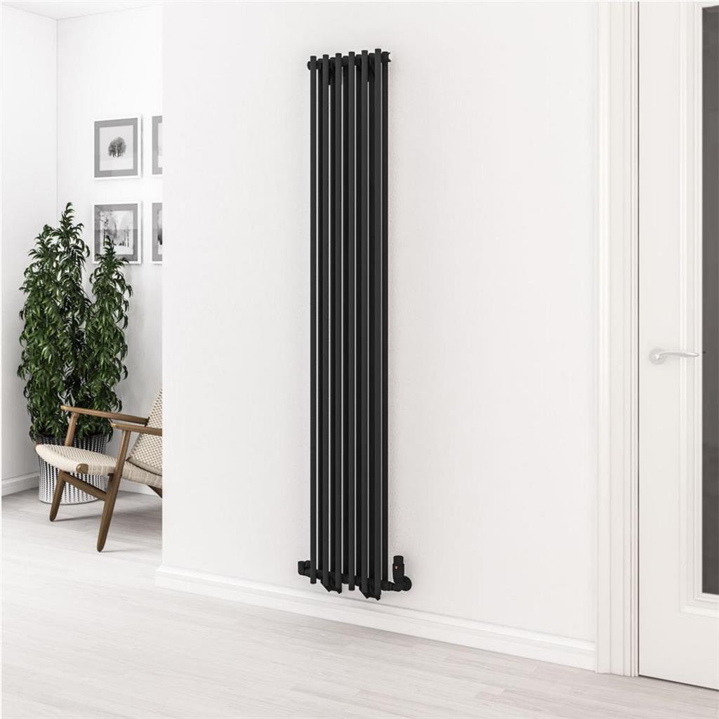 Murano 1800 x 310 Radiator Matt Black