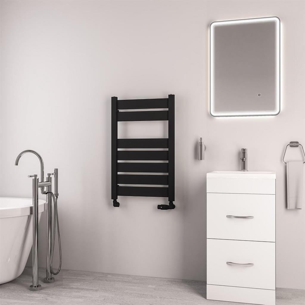 Santero 800 x 500mm Towel Rail Matt Black