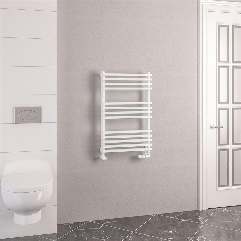 Rowsham 800 x 500mm Towel Rail Matt White