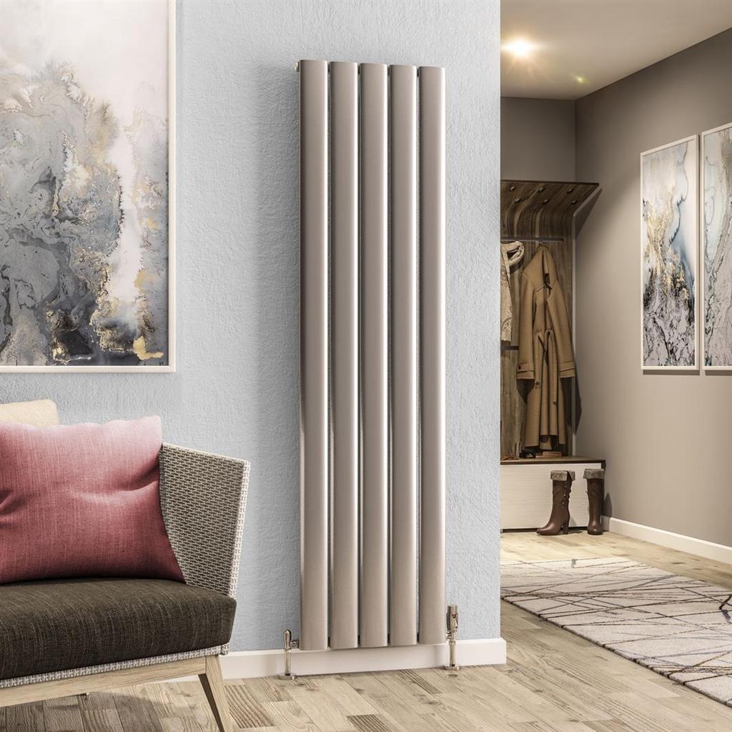 Malmesbury 1800 x 470 Aluminium Radiator Silver Effect