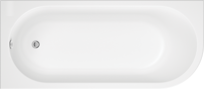 Trojan J Shaped 1695 x 745mm Left Hand Bath - White