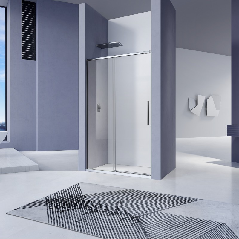 Frameless, 8mm sliding doors, solid metal profiles, toughened safety glass, 1900 (8SD120-CH)