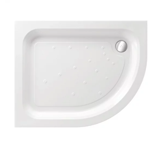 Just Trays MERLIN Offset Quadrant Shower Tray Right Handed 1200x900mm Flat Top- White