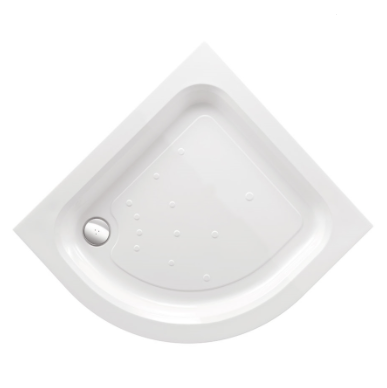 Just Trays MERLIN Quadrant Shower Tray 800x800mm 2 Upstands-White
