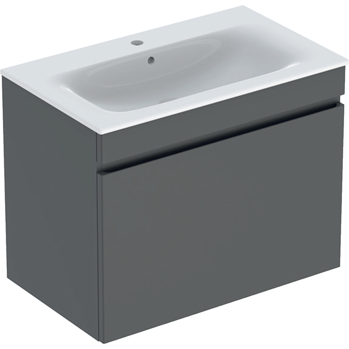 Renova Plan vanity & basin with one drawer 800mm - Lava