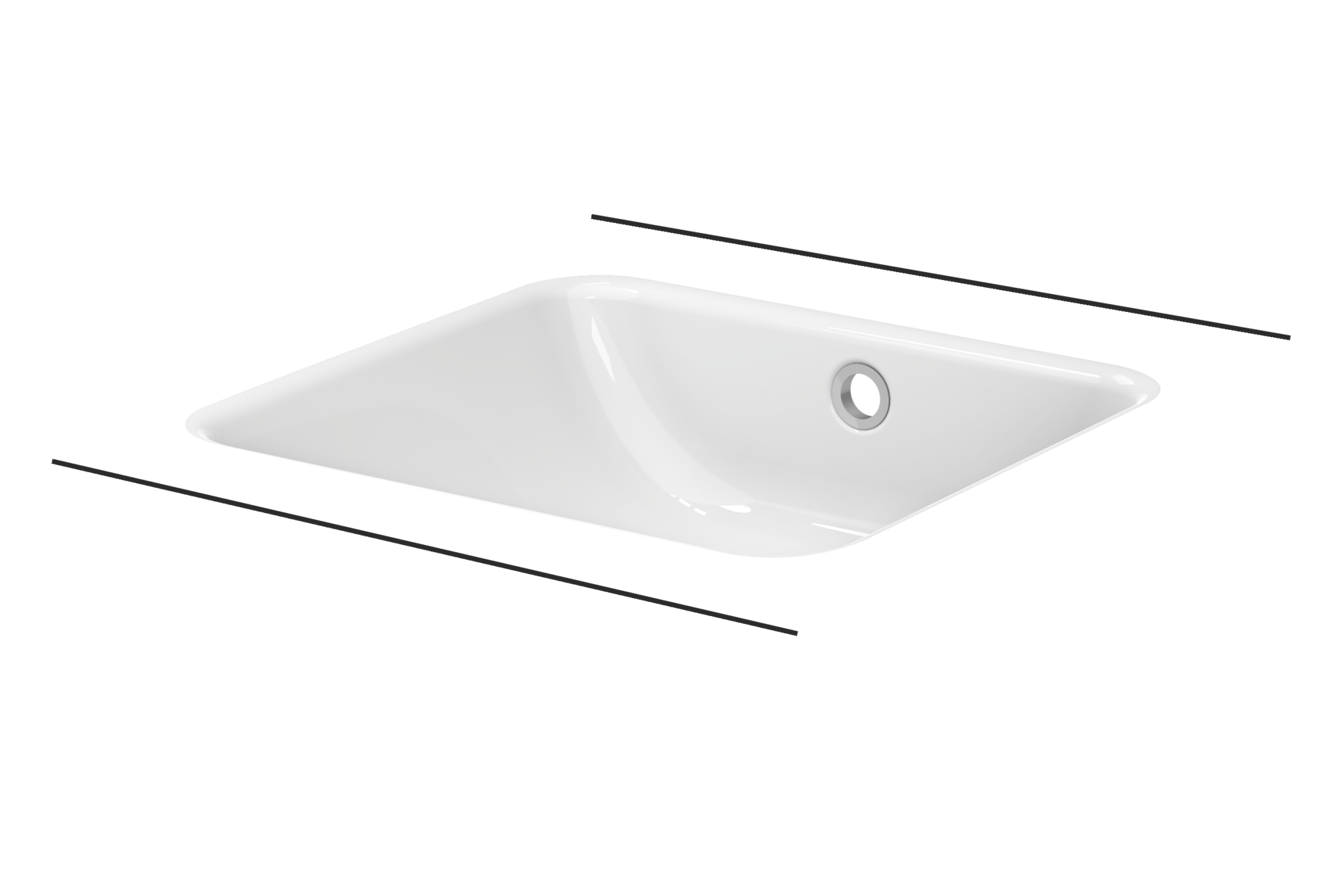 BetteOne Undermounted washbasin 434 × 416 mm