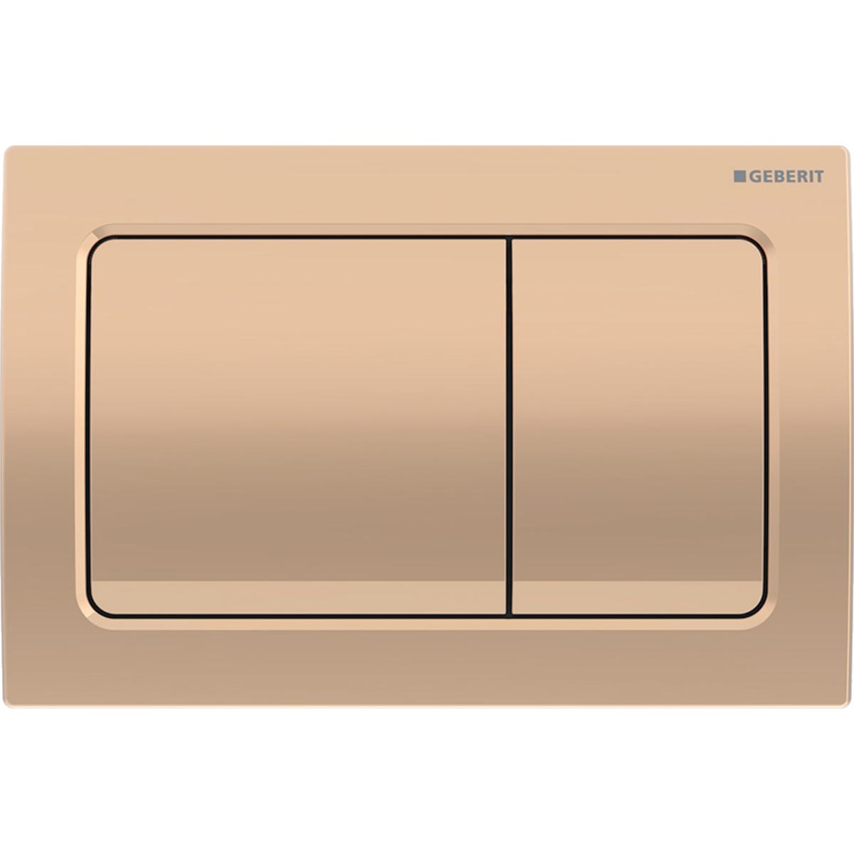 Geberit Alpha01 Square Dual Flush Plate - Red Gold