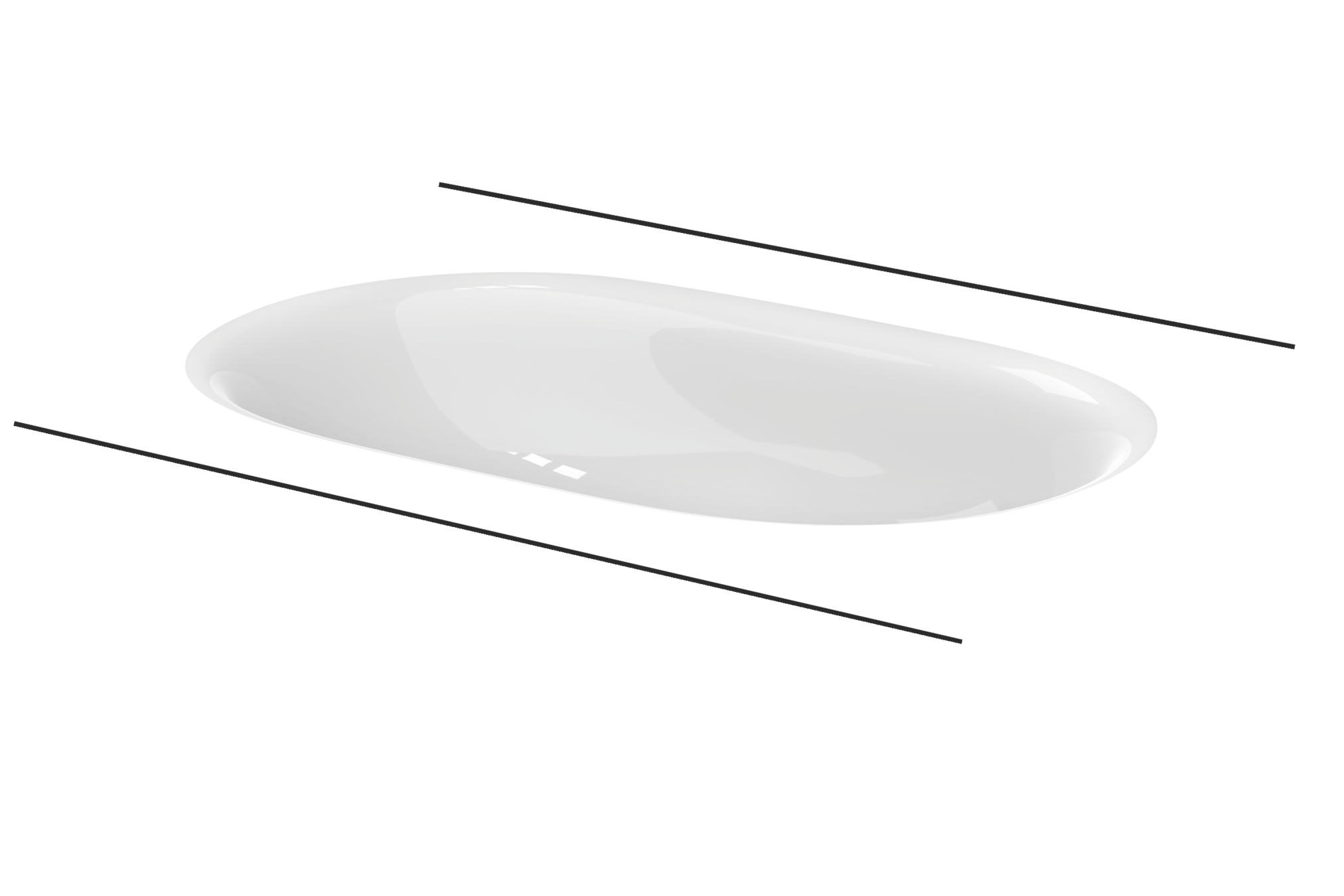BetteComodo Undermounted washbasin 574 × 380 mm