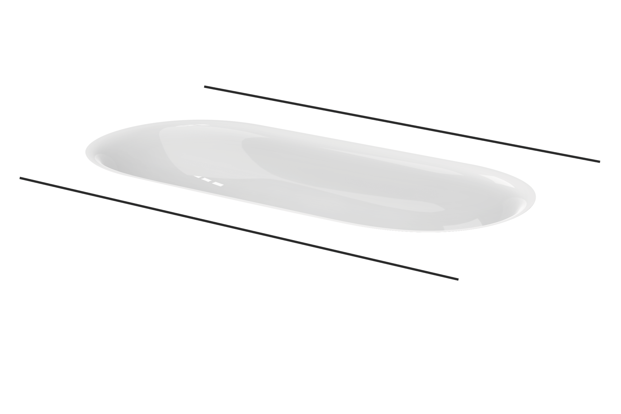 BetteComodo Undermounted washbasin 774 × 380 mm