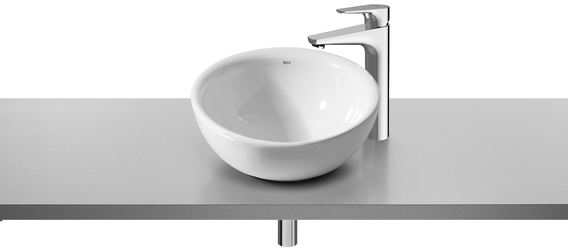 Over countertop vitreous china basin