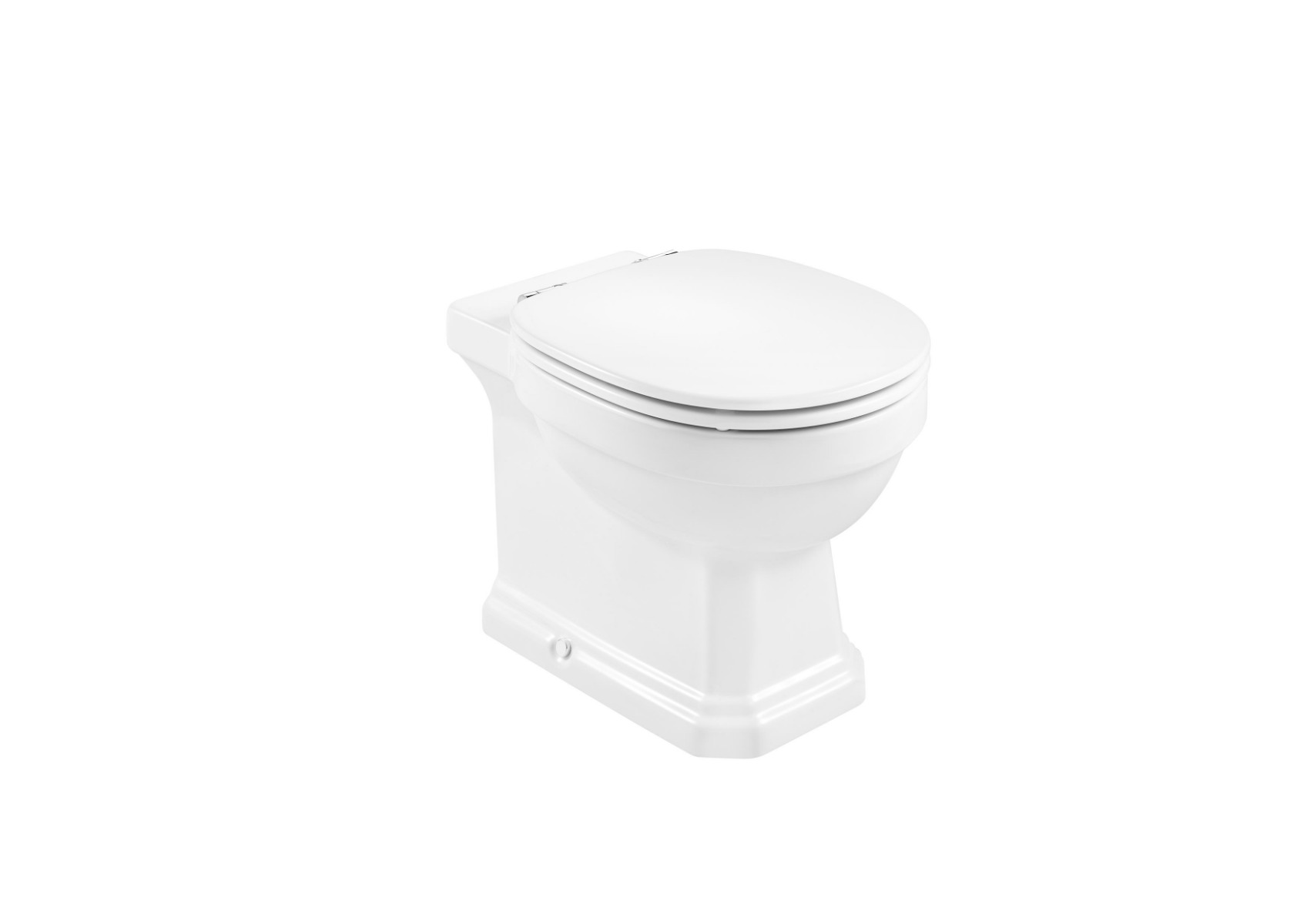 Single floorstanding Rimless WC with dual outlet BTW