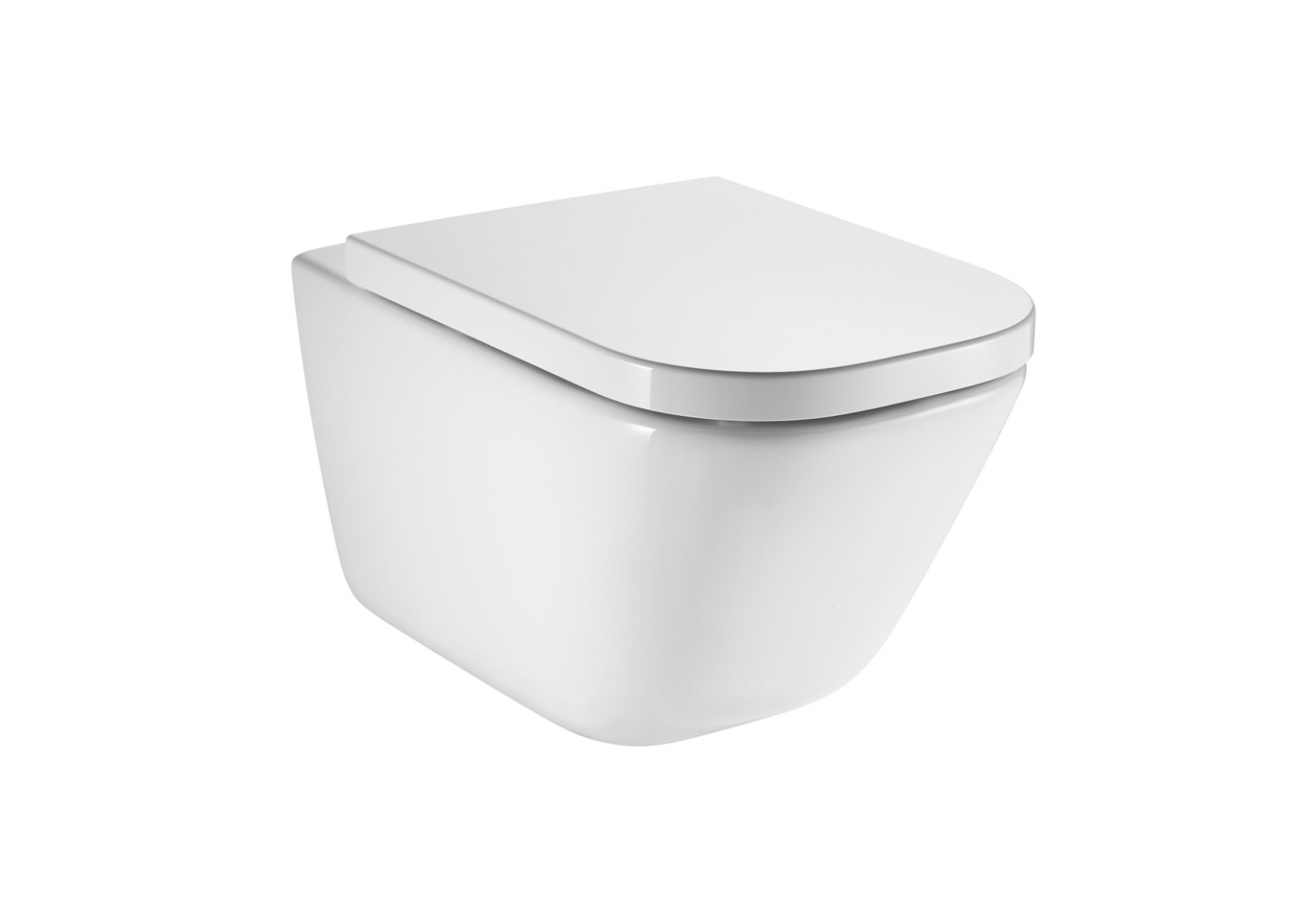 Vitreous china wall-hung Rimless WC Pan & Seat