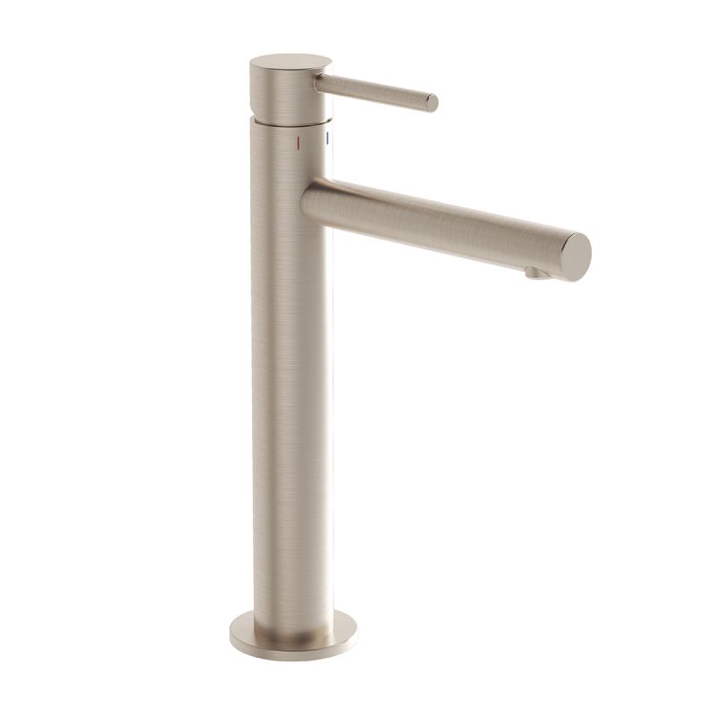 Origin Tall Basin Mixer for Bowls Brushed Nickel