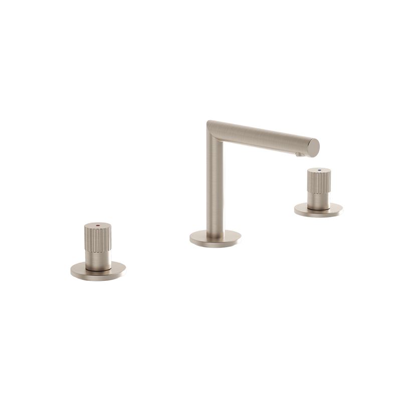 Origin Basin Mixer Brushed Nickel, 3 tap hole