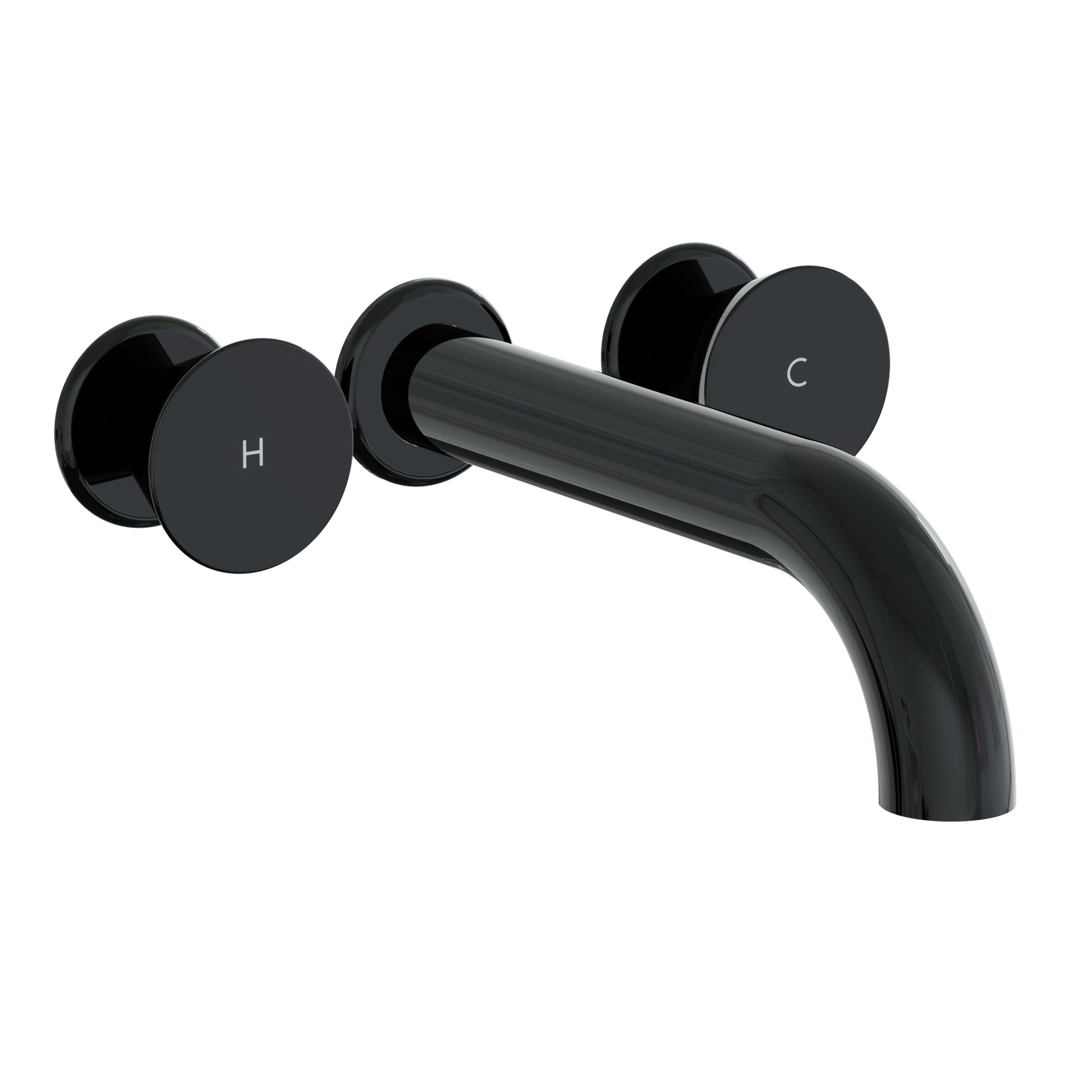 Liquid Built-In Basin Mixer - Gloss Black