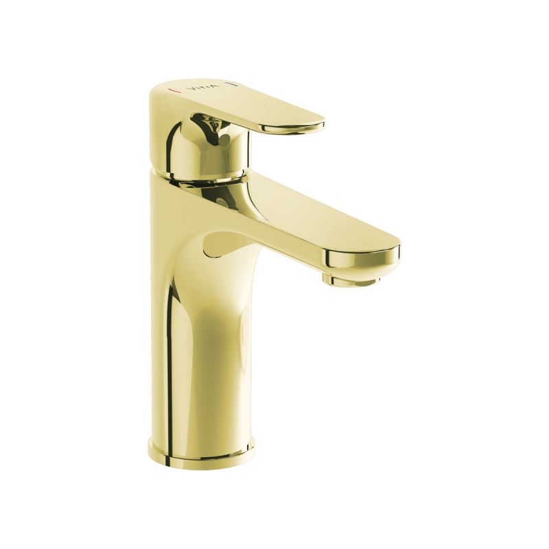 Root Round Basin Mixer Gold, Basin mixer, round