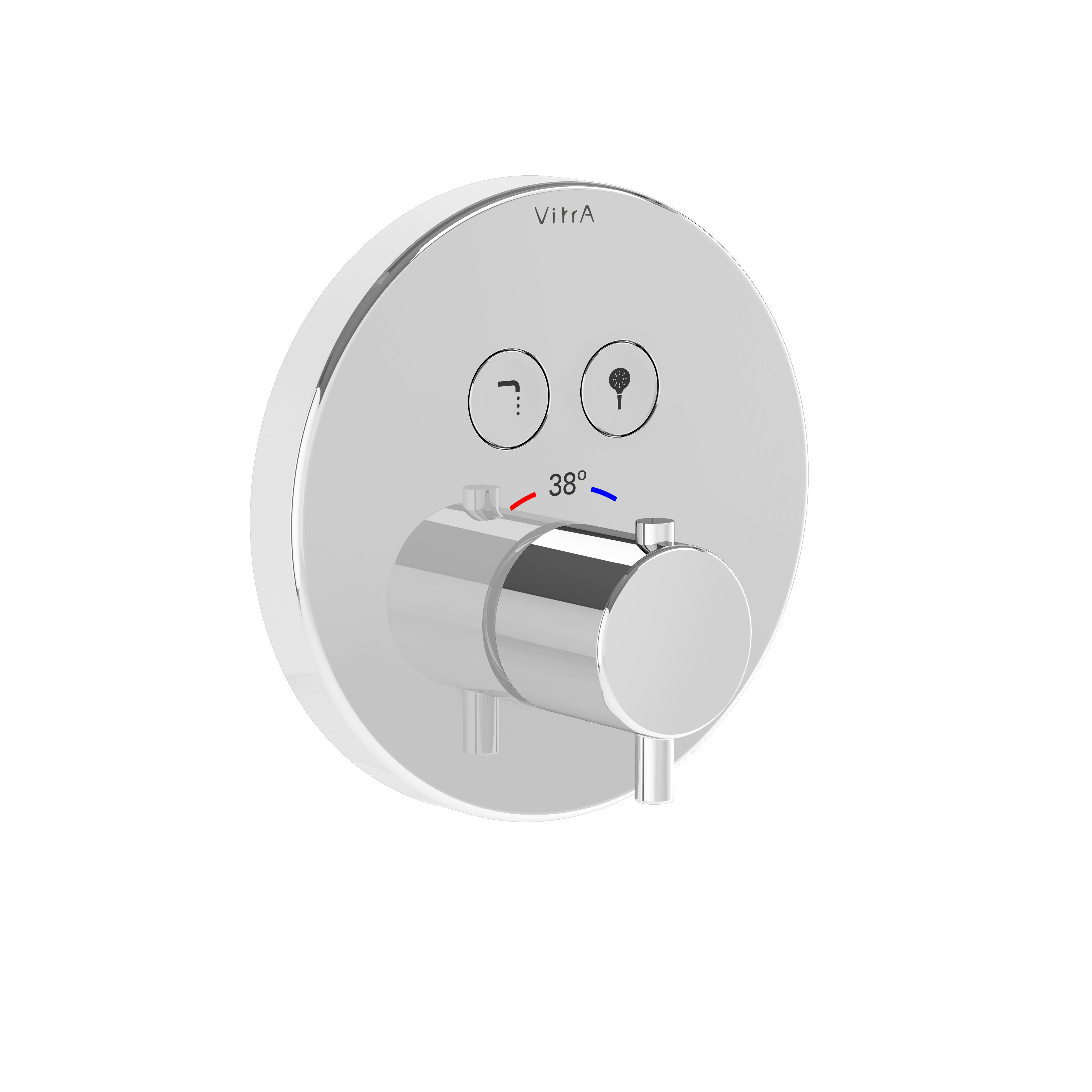 Aquacontrol Thermostatic Built-in Bath/Shower Mixer - Round - Chrome