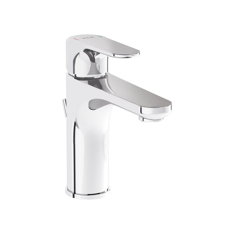 Root Round Basin Mixer Chrome, Basin mixer with pop-up, round