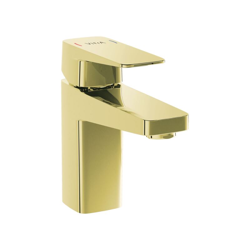 Basin Mixer Root Square Gold