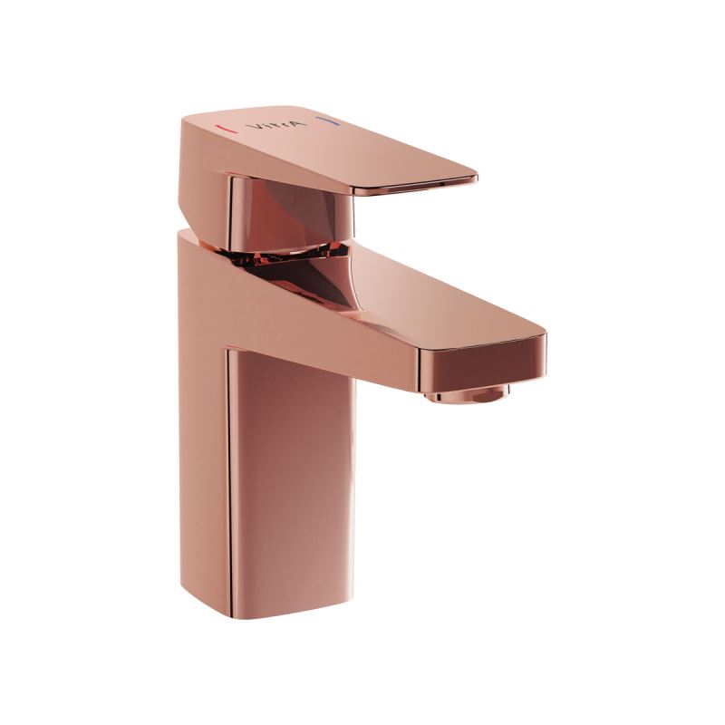 Root Square Basin Mixer Copper, Compact basin mixer, square