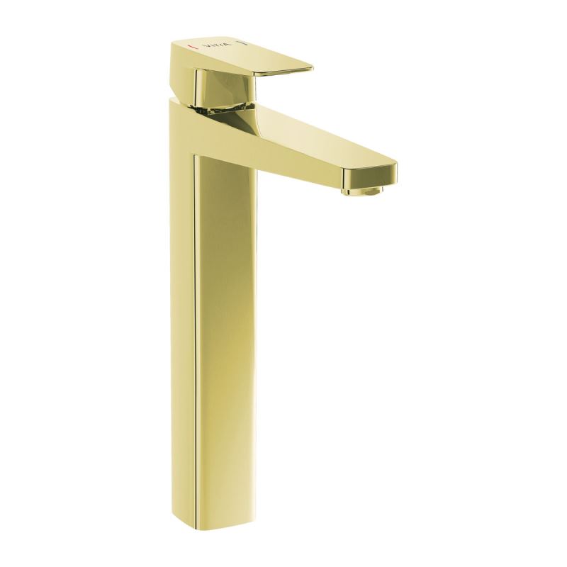Root Square Basin Mixer(for bowls) Gold Tall basin mixer for bowls, square