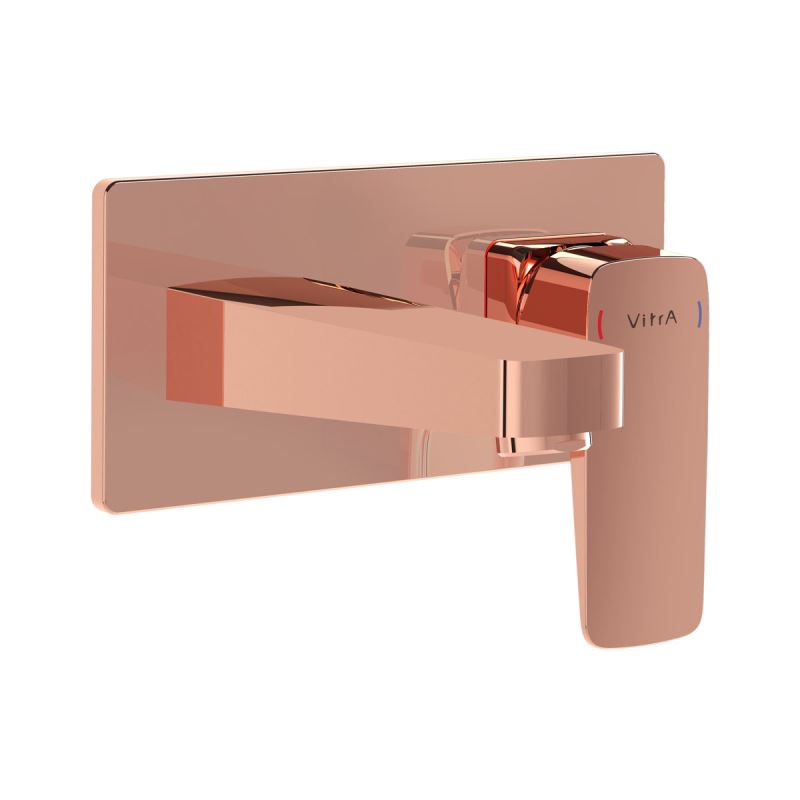 Root Square Built-in Basin Mixer Copper, Built-in basin mixer, square