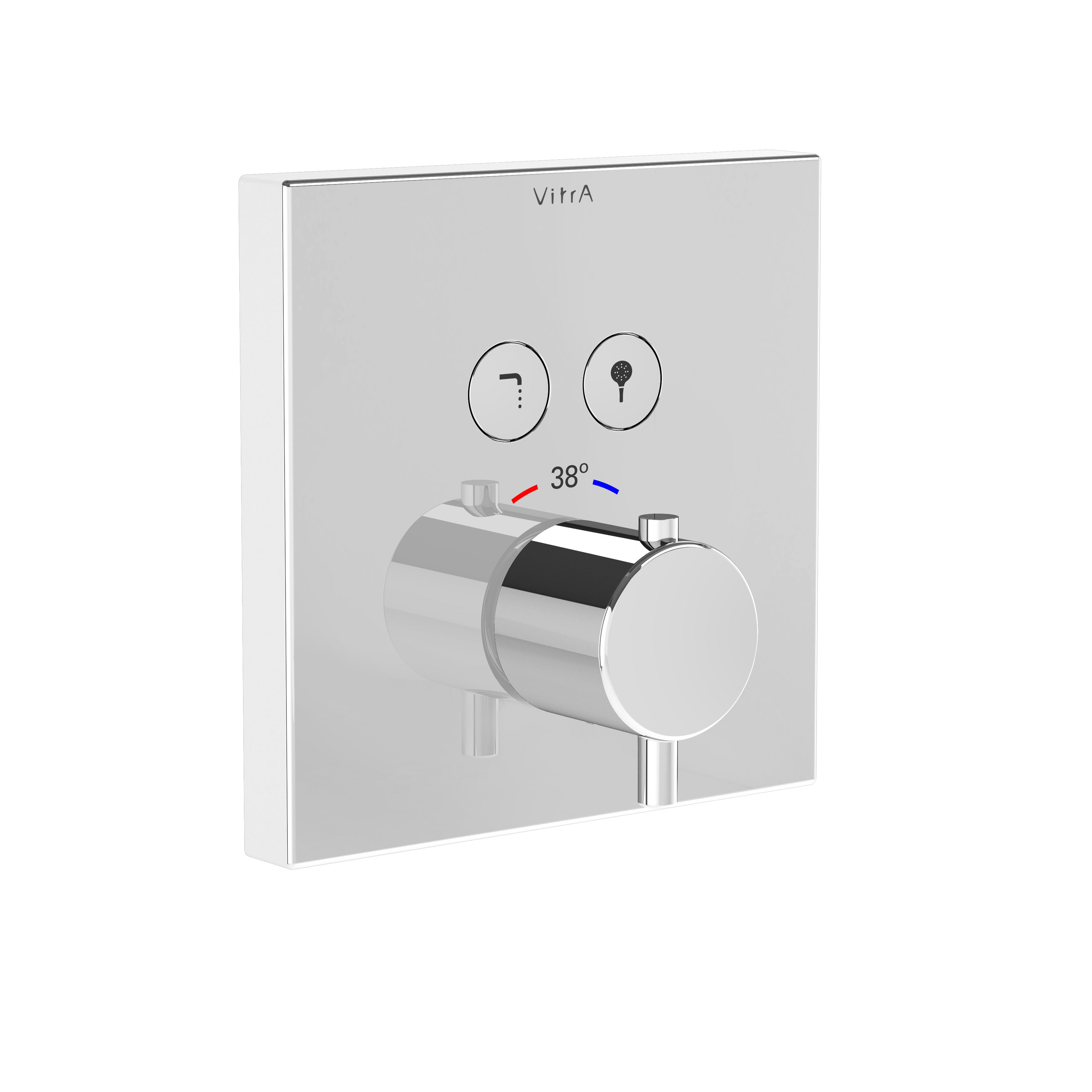 Aquacontrol Thermostatic Built-in Bath/Shower Mixer - Square - Chrome
